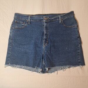 Levis 550 Denim Jean Shorts Womens 16 Blue Relaxed Stretch High‎ Waist Casual